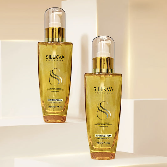 SILLKVA Argan Oil Hair Serum For Dry Damaged Hair Repair