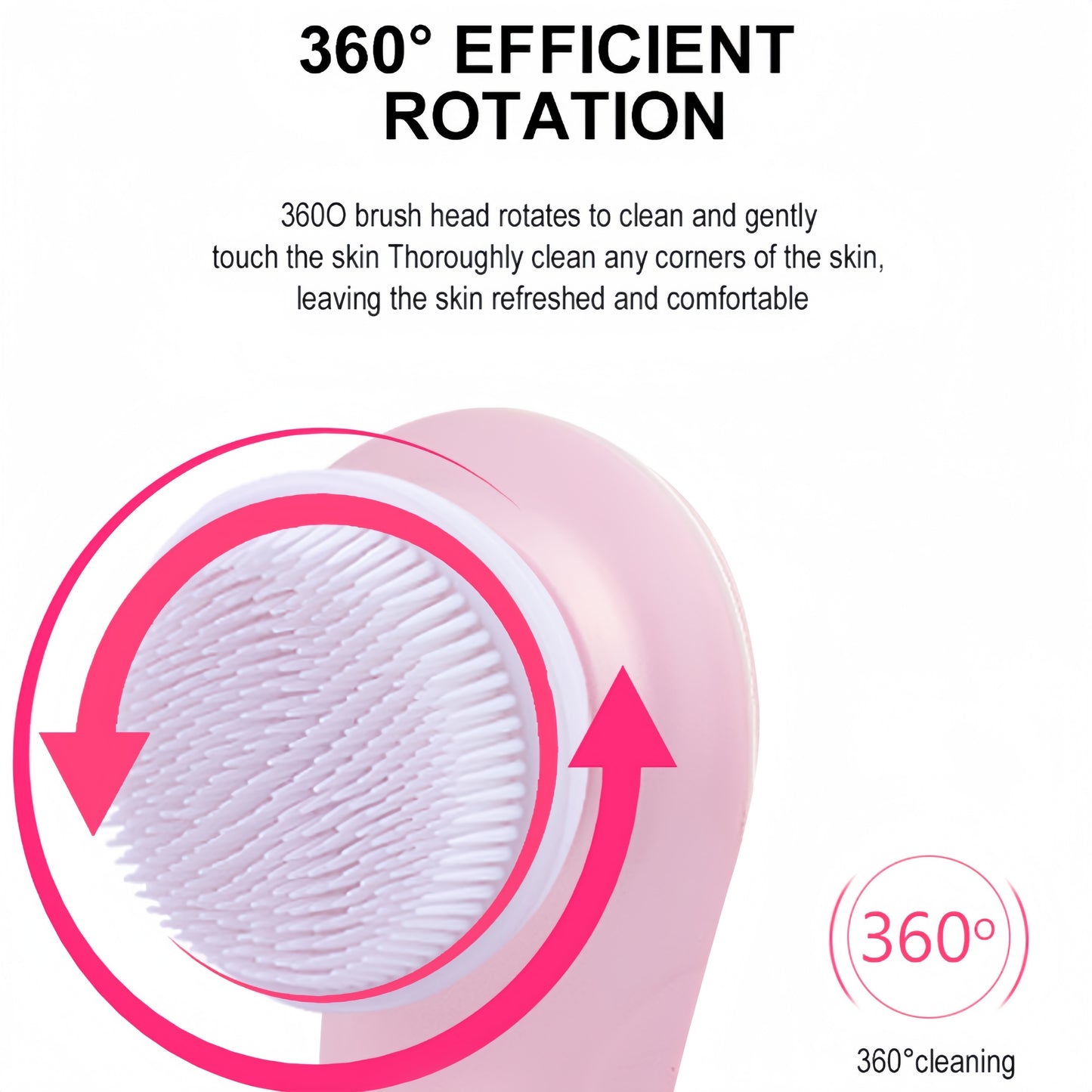 6 In 1 Electric Facial Cleansing Brush, Face Scrubber Exfoliator Rotating Cleanser For Exfoliating, Beauty Instrument Facial Body Massage Beauty Instrument Facial Cleaner, Massaging And Deep Cleansing For Women & Men With 6 B