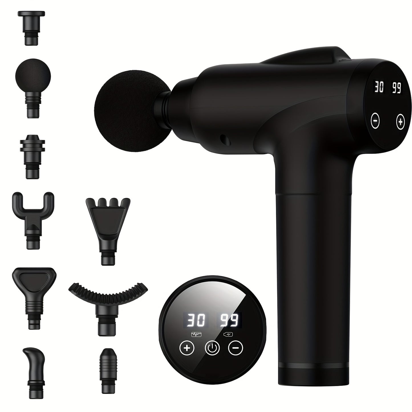 Deep Tissue Massage Gun With 30 Speeds And 9 Attachments