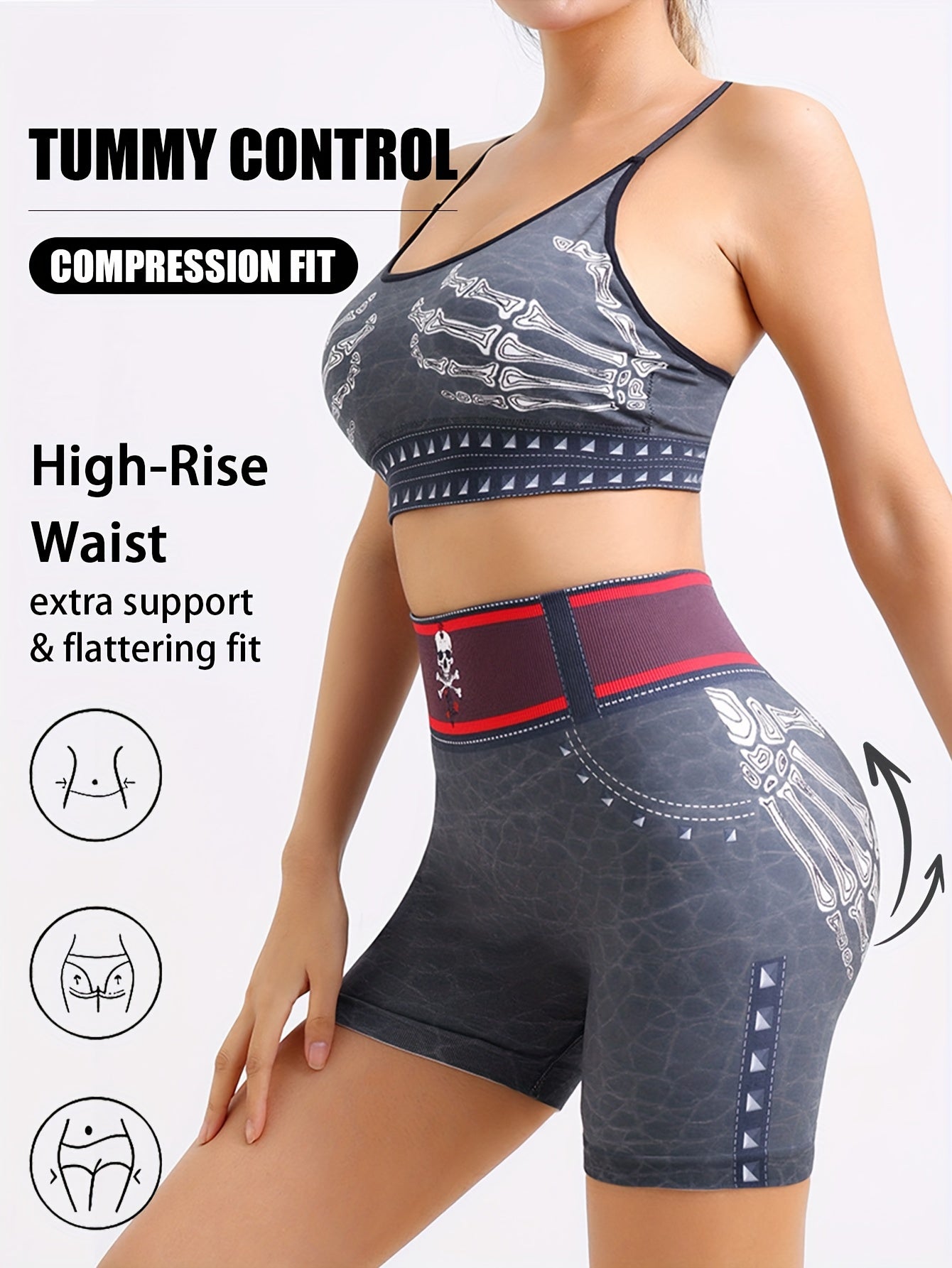 Holiday Clothing Halloween Costumes Women's Workout Sets 2 Piece Yoga Outfit High Waisted Biker Shorts Leggings Sports Bra Gym Fitness Clothes, Workout Sets 2 Piece Seamless Yoga Outfits Shorts And Crop Top Matching Gym Athle