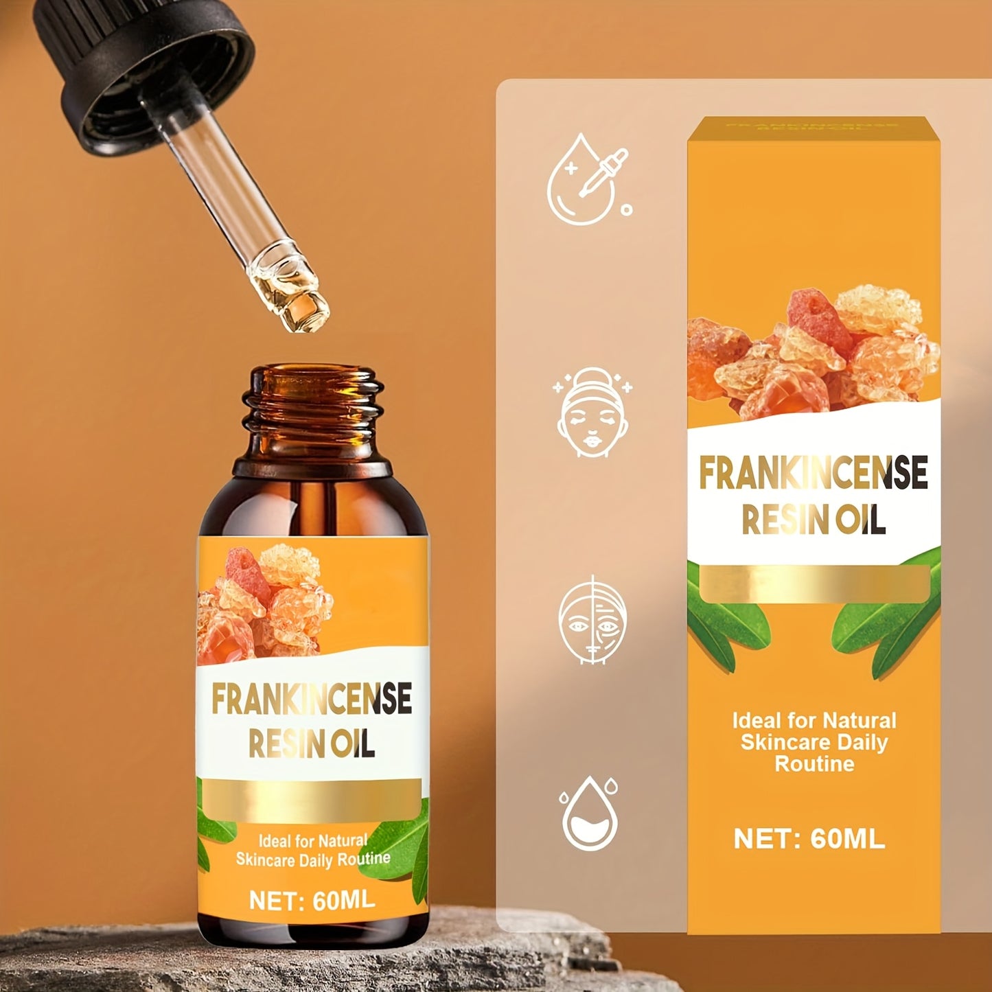 Frankincense Resin Facial Oil with Rose and Glycerin