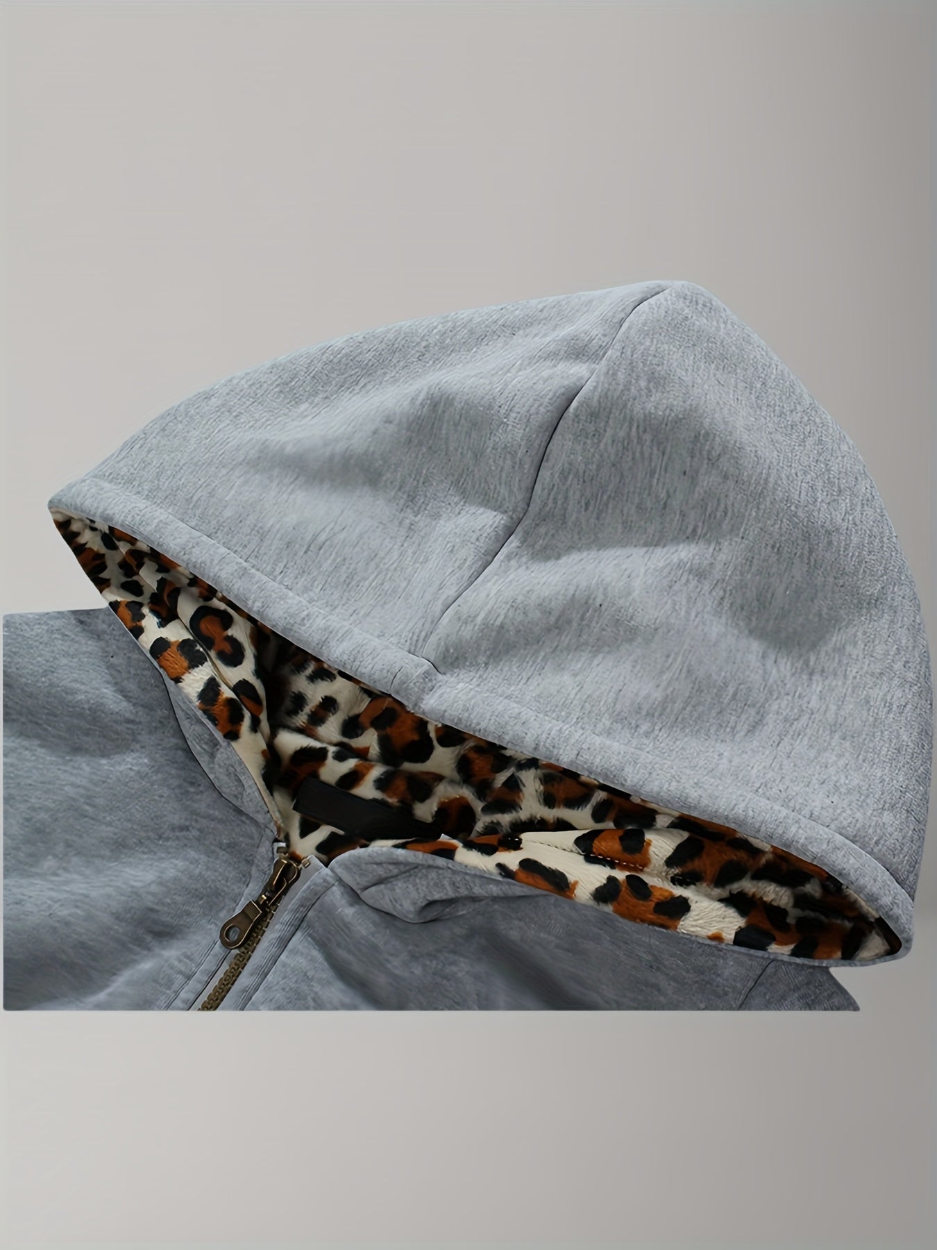Reversible Leopard Print Hooded Jacket for Fashionable Women