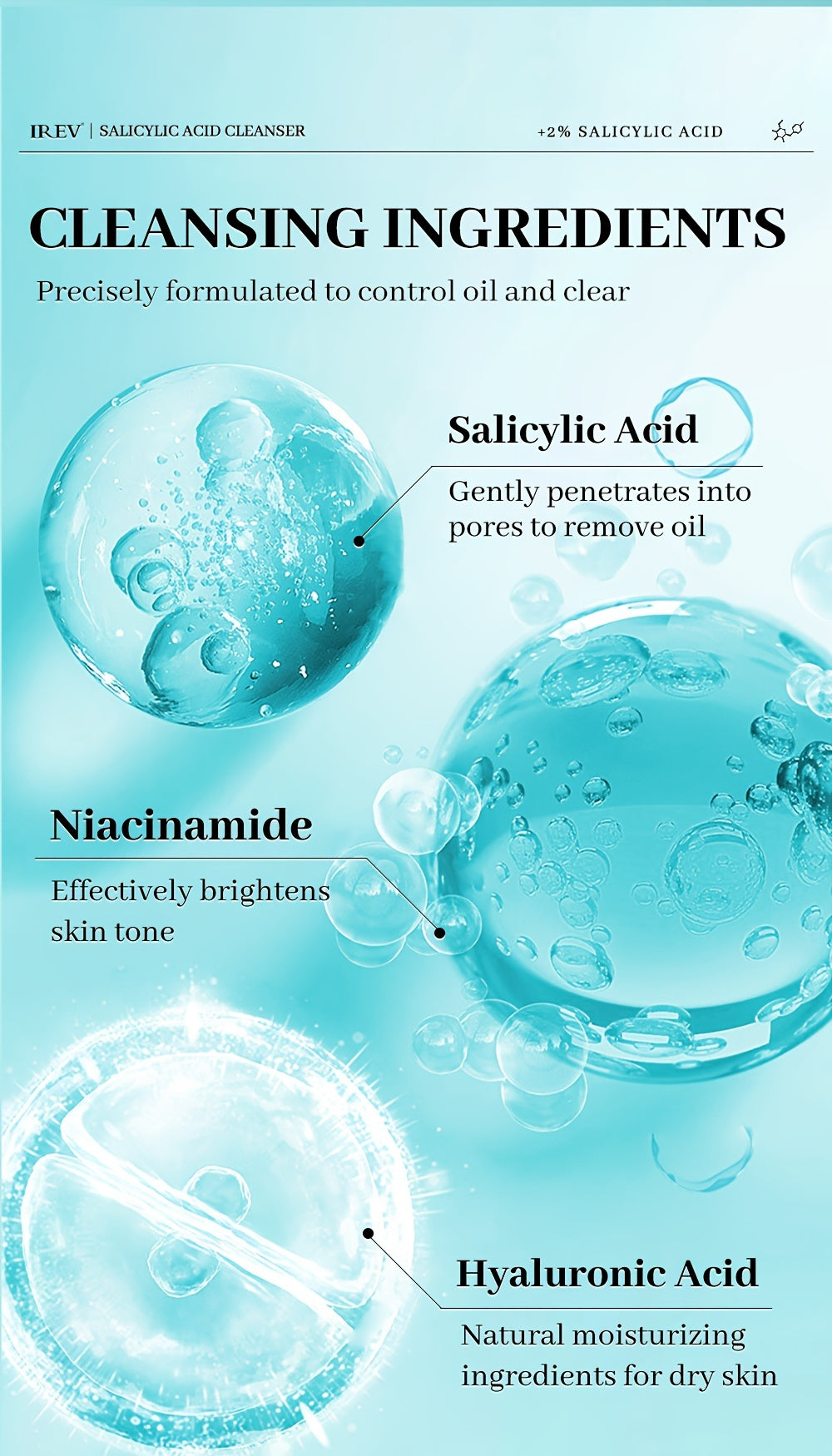 Irev Salicylic Acid Cleanser for Deep Cleansing and Hydration