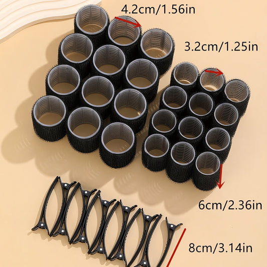 Self-Gripping Roller Kit With 24 Rollers And 12 Clips