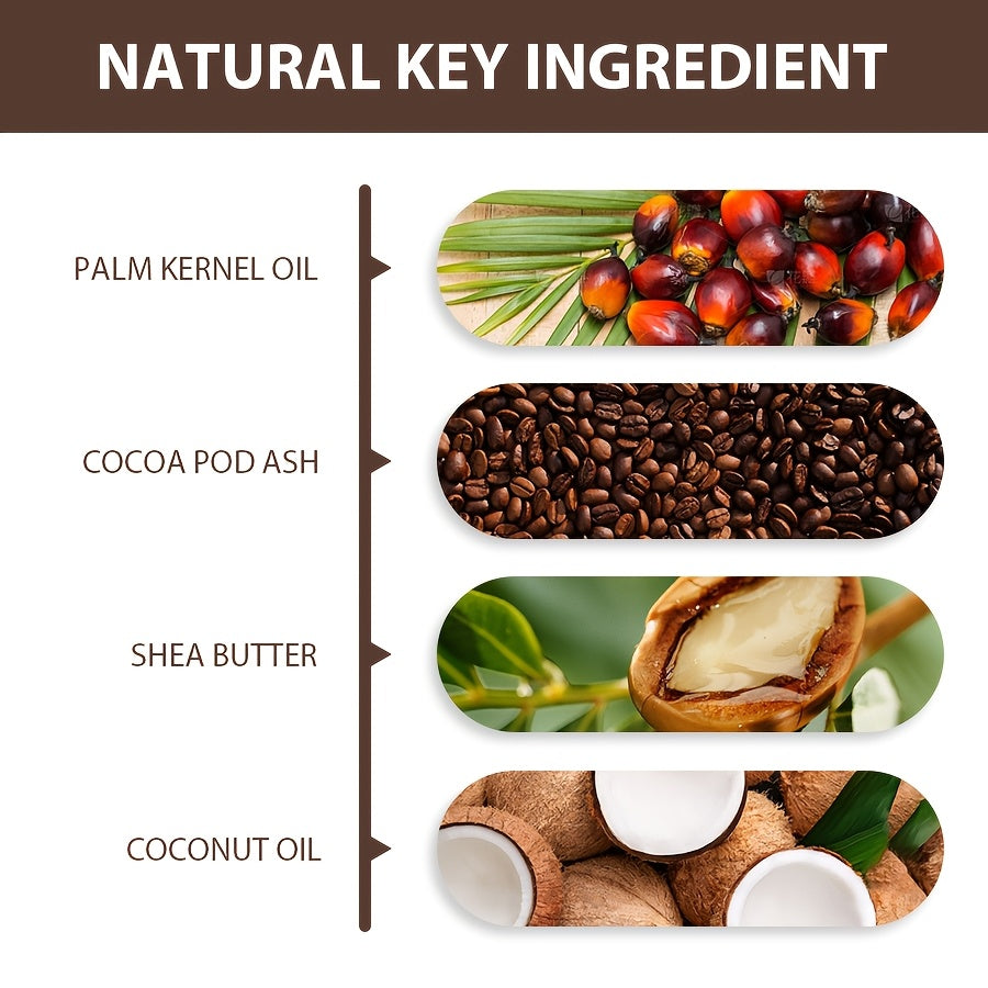 African Black Soap Bar for Cleansing and Moisturizing Skin