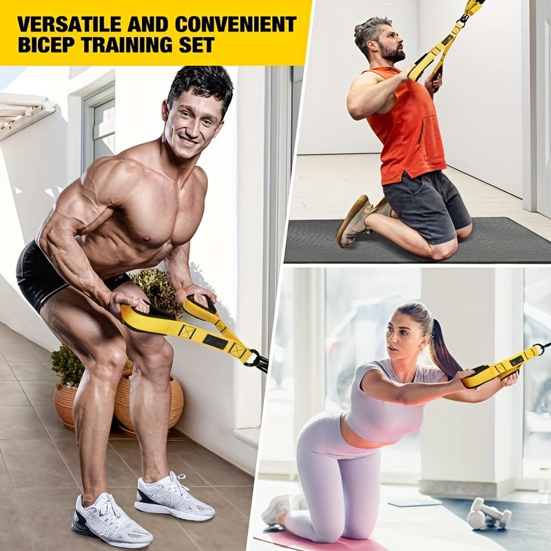 Heavy-Duty Latex Resistance Bands Set 75-225 Lbs Adjustable