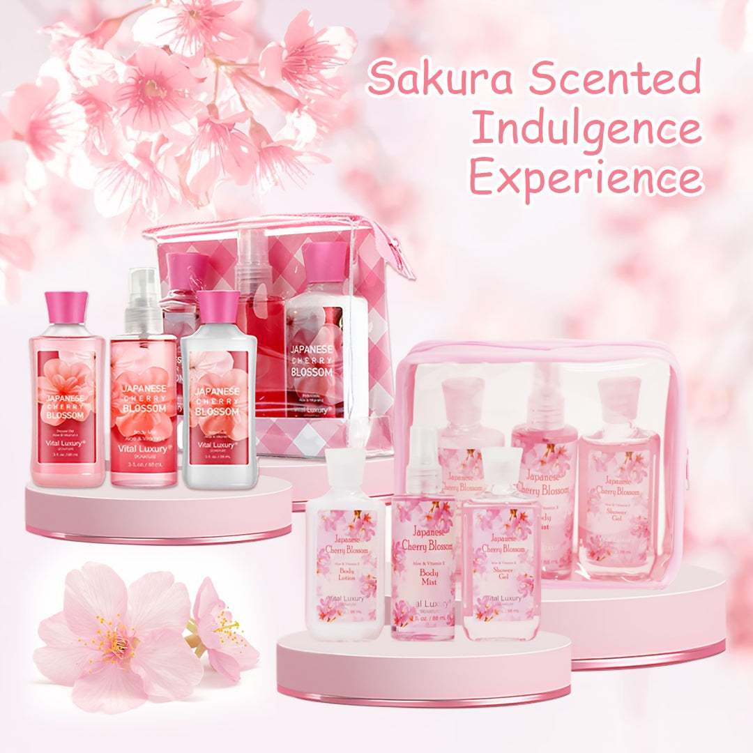 6- Combo Body Care Christmas Gift Set - Includes Shower Gel/Body Lotion/Body Mist, Floral Fragrance Collection: 12-Hour Long-Lasting Scent & Moisturizing, Two Sets Of Six Bottles, The Ideal Christmas Fragrance Gift Set for Mo