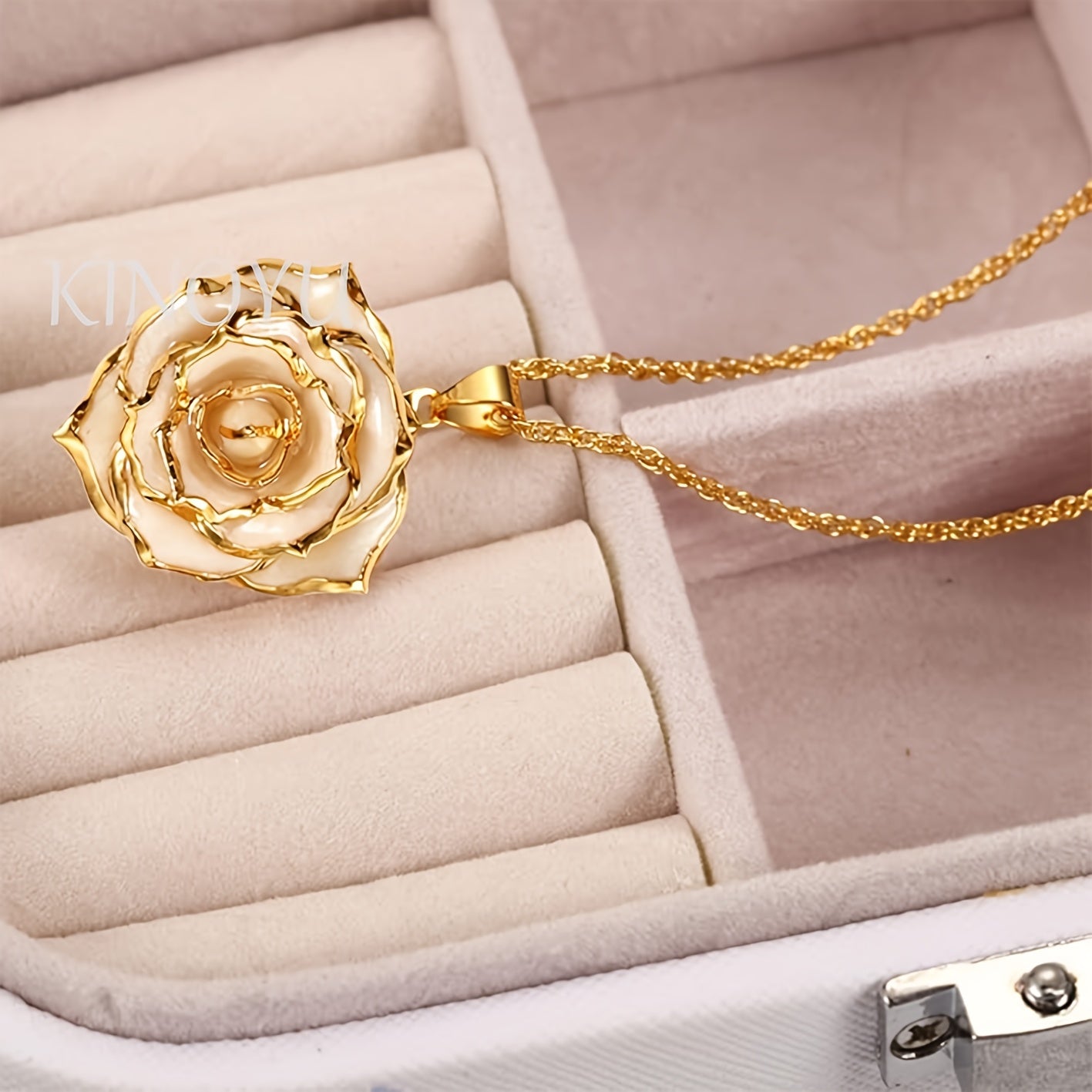 A 925 Silver Women'S Rose Pendant Necklace, High-quality Women'S Jewelry With Unique Design, A Gift For Wedding, Engagement, Valentine'S Day, Birthday And Graduation, A 'S Necklace, A Necklace For Women, A Gift Box
