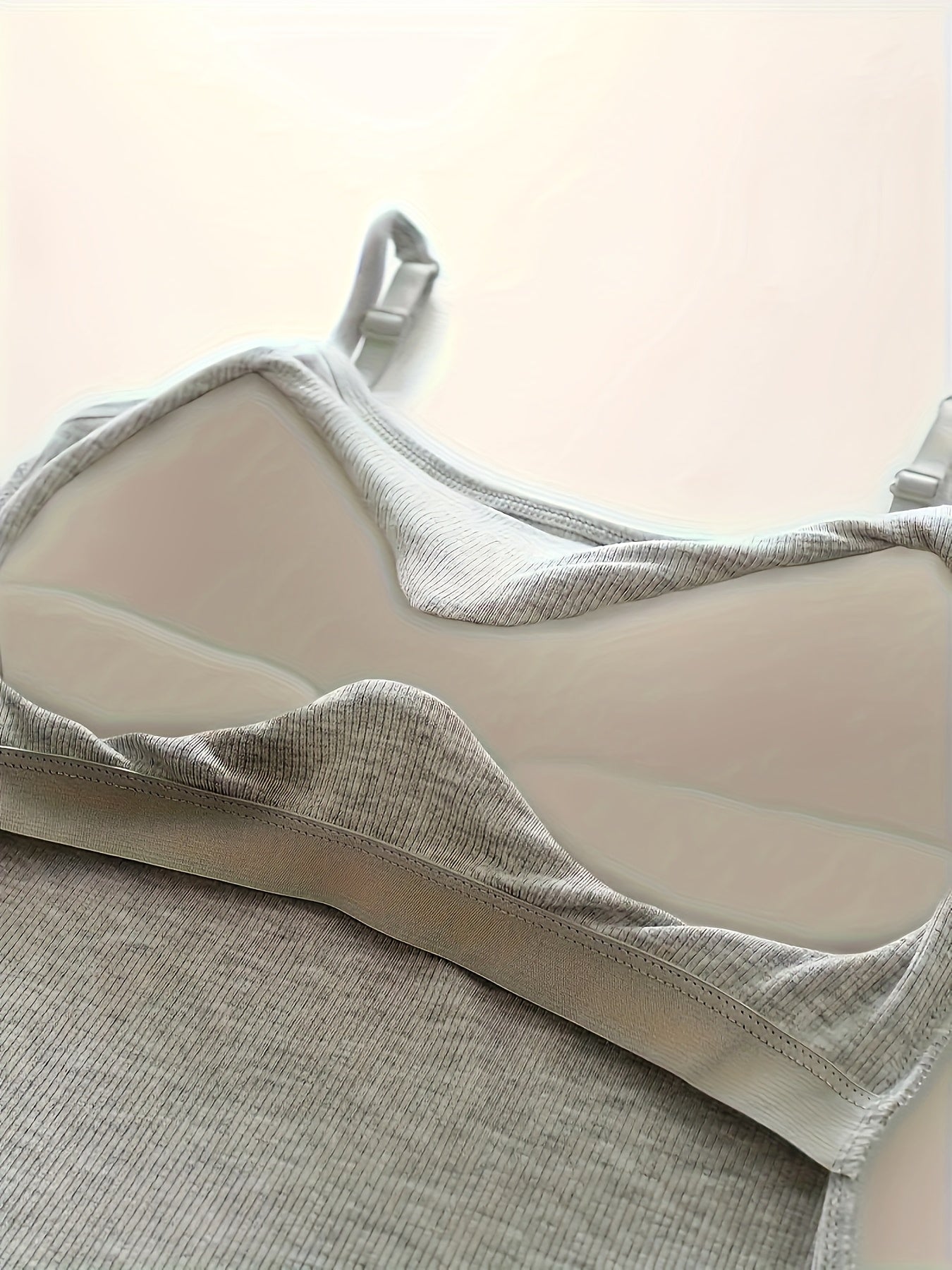 [Sleeless Top] 3-pack Women's Sleeveless Ribbed Sling Top | Soft Adhesive Blend, Elegant Casual Style, Built-in Bra Pad - Black, Beige, Light Blue - Perfect For Casual Clothing