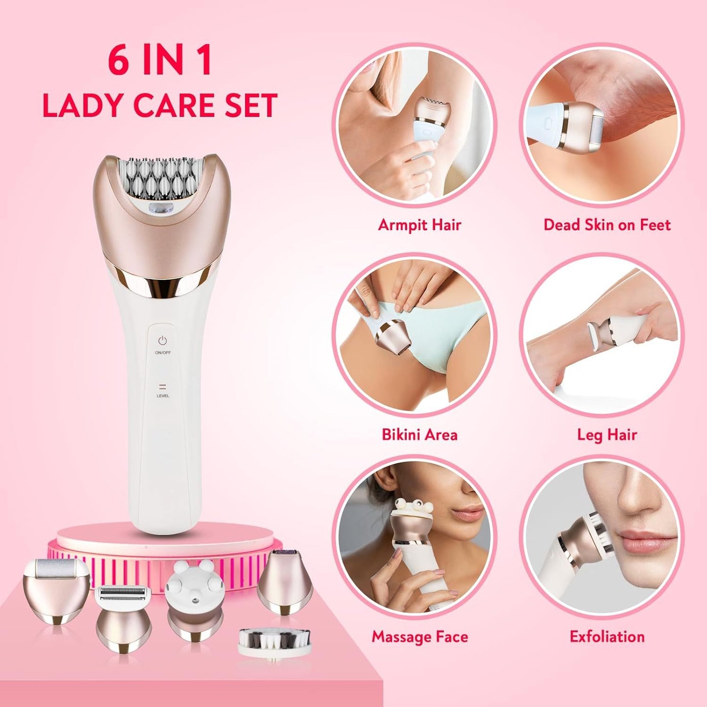 Multifunctional Epilator For Full Body Hair Removal At Home