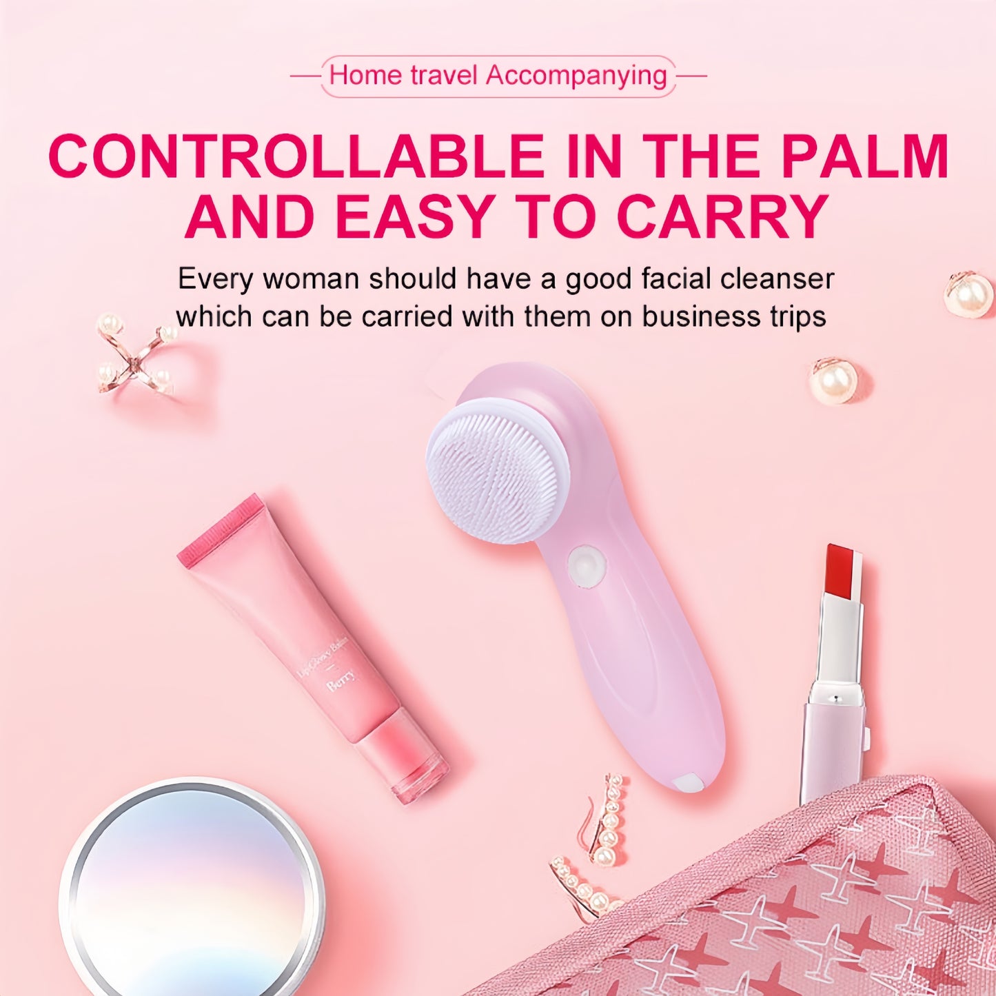 6 In 1 Electric Facial Cleansing Brush, Face Scrubber Exfoliator Rotating Cleanser For Exfoliating, Beauty Instrument Facial Body Massage Beauty Instrument Facial Cleaner, Massaging And Deep Cleansing For Women & Men With 6 B