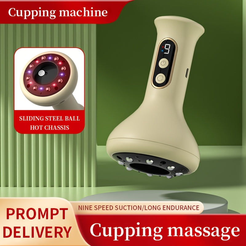Rechargeable Electric Cuping Massager - USB Charging, 1200mAh Battery, Ergonomic Design, Ideal Gift for Women, Relaxation Aid | Ergonomic Massager | High Quality Graphics, Personal Massager
