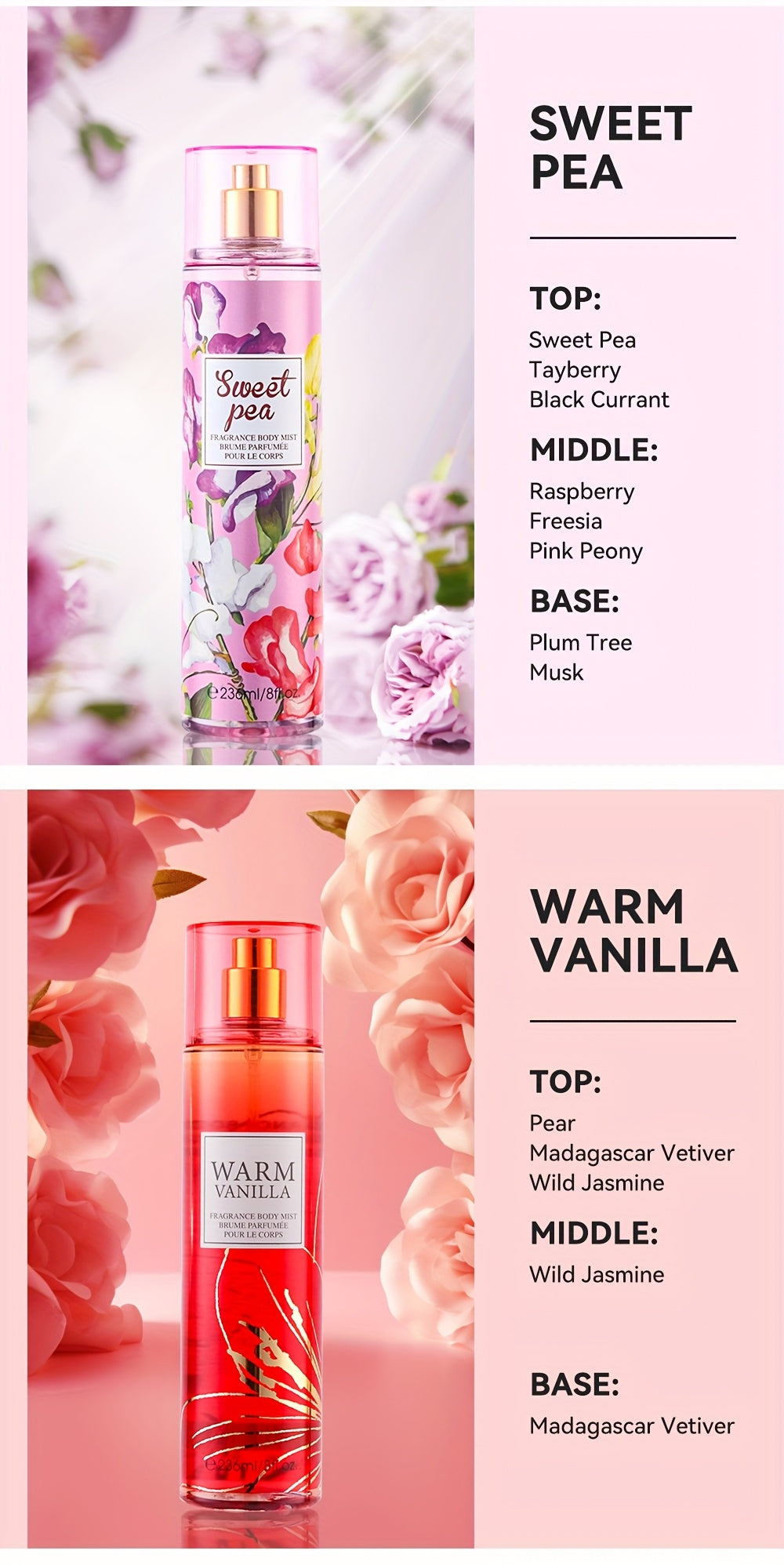 [Perfume | Fragrance] Long-Lasting Perfume 8 fl.oz Hair & Body Fragrance Mist for Women | Perfect for Dating, Parties and Gift Giving