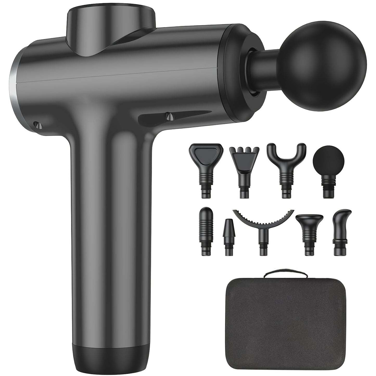 Deep Tissue Massage Gun With 30 Speeds And 9 Attachments