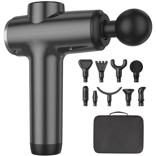 Deep Tissue Massage Gun With 30 Speeds And 9 Attachments