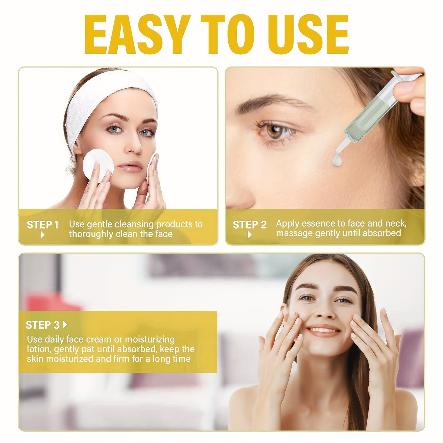 Newly Formulated Stem Cell Serum, Face And Body Korean Serum Enhancer, Light Beige Care Serum That Can Be Used with Or Without Tools.