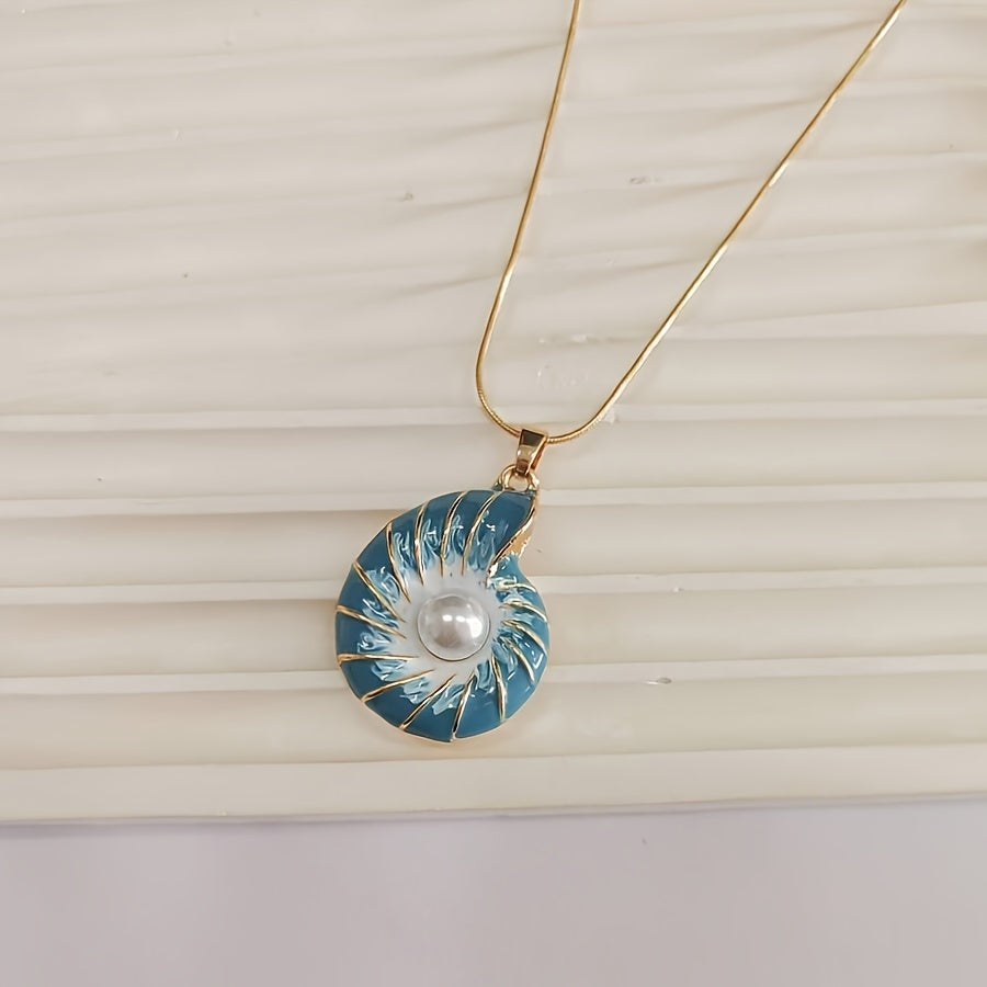 Ocean Shell Pendant Necklace Bohemian Style Jewelry
