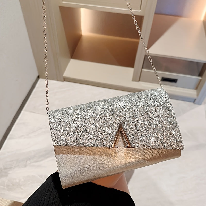 Women's Luxury Rhinestone Clutch Evening Bag with Jewelry Set