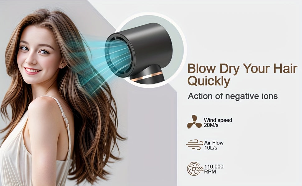 Blow Dryer Brush 5in 1, Negative Ion Hair Dryer Brush Set Air Styler Curling Wrap Air Curler, Upgrade Hot Air Brush Curling Iron Hair Styling Tools As A Gift for Straight/Curl/Drying/Smoothing,  Multifunctional Styler, Lightw