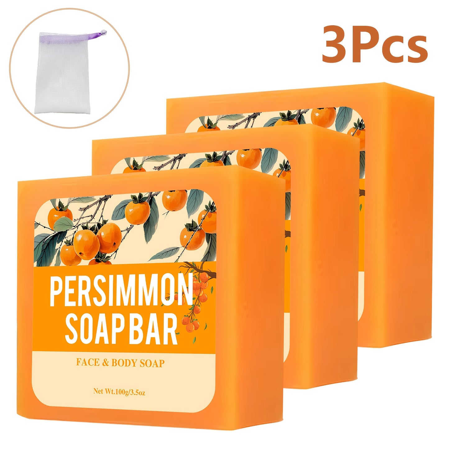 Persimmon Body Soap Bar For Odor Control Moisturizing
