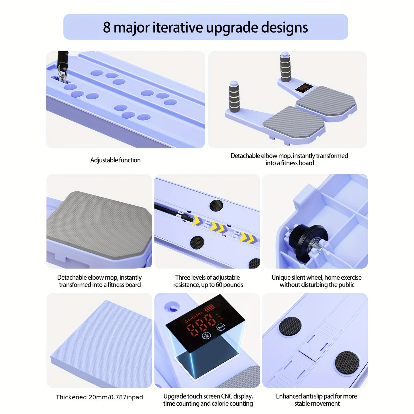 8 In 1 Ab Workout Board Heavy Duty Core Trainer For Home Gym