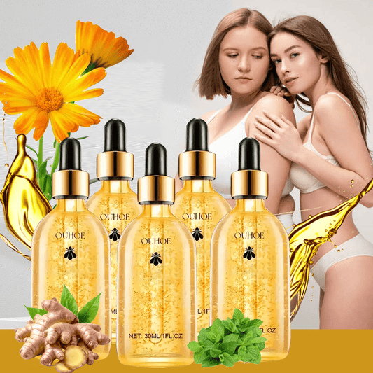 5pcs Honey Firming Oil, 1.05fl.oz - Moisturizes and Firm Waist, Hips and Thighs | Hypoallergenic, Fragrance-Free, Contains Chamomile, Ginger, Vitamin E and Glycerin, Suitable for All Skin Types