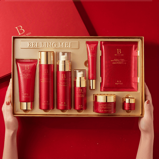 8pcs Peptide Skincare Set For Women - Enriched With Vitamin C, Vitamin E, Acetyl Hexapeptide-8& Palmitoyl Tripeptide-1 For Hydration - Suitable For All Skin Types, Christmas Gift And New Year Present