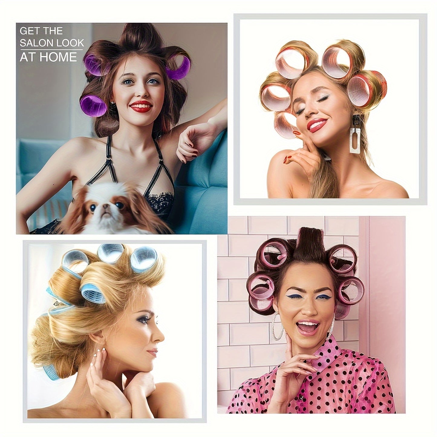 Self-Gripping Roller Kit With 24 Rollers And 12 Clips