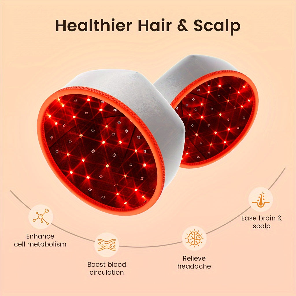 1PC Red Light Therapy Cap Led Infrared Lamp Hair Growth Devices Relax Brain Hair Loss Treatment Insomnia Head Heating Hat 102 LEDs