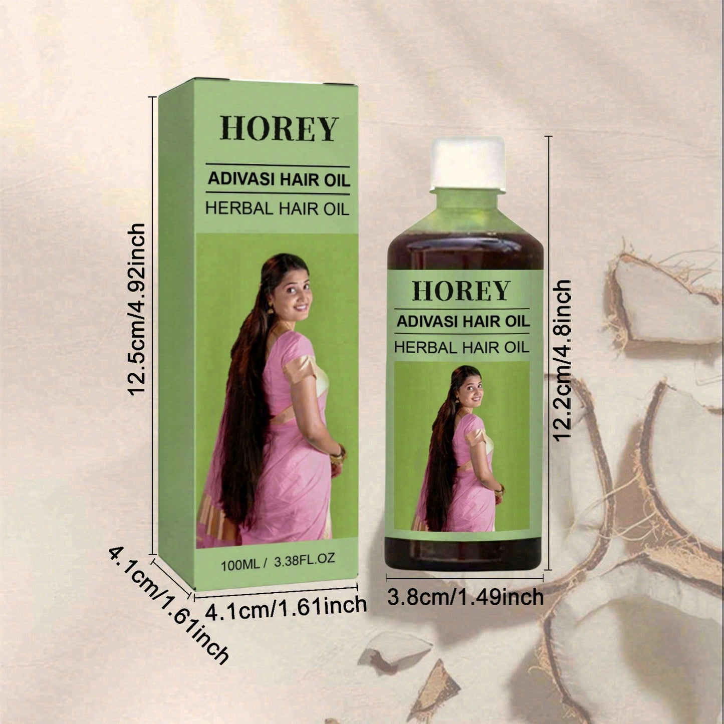 3.4oz Rosemary Herbal Hair Oil with Coconut Oil and Argan Oil For dry and damaged hair, moisturizes scalp and hair, providing long-lasting softness and moisture.Make thin hair look thicker