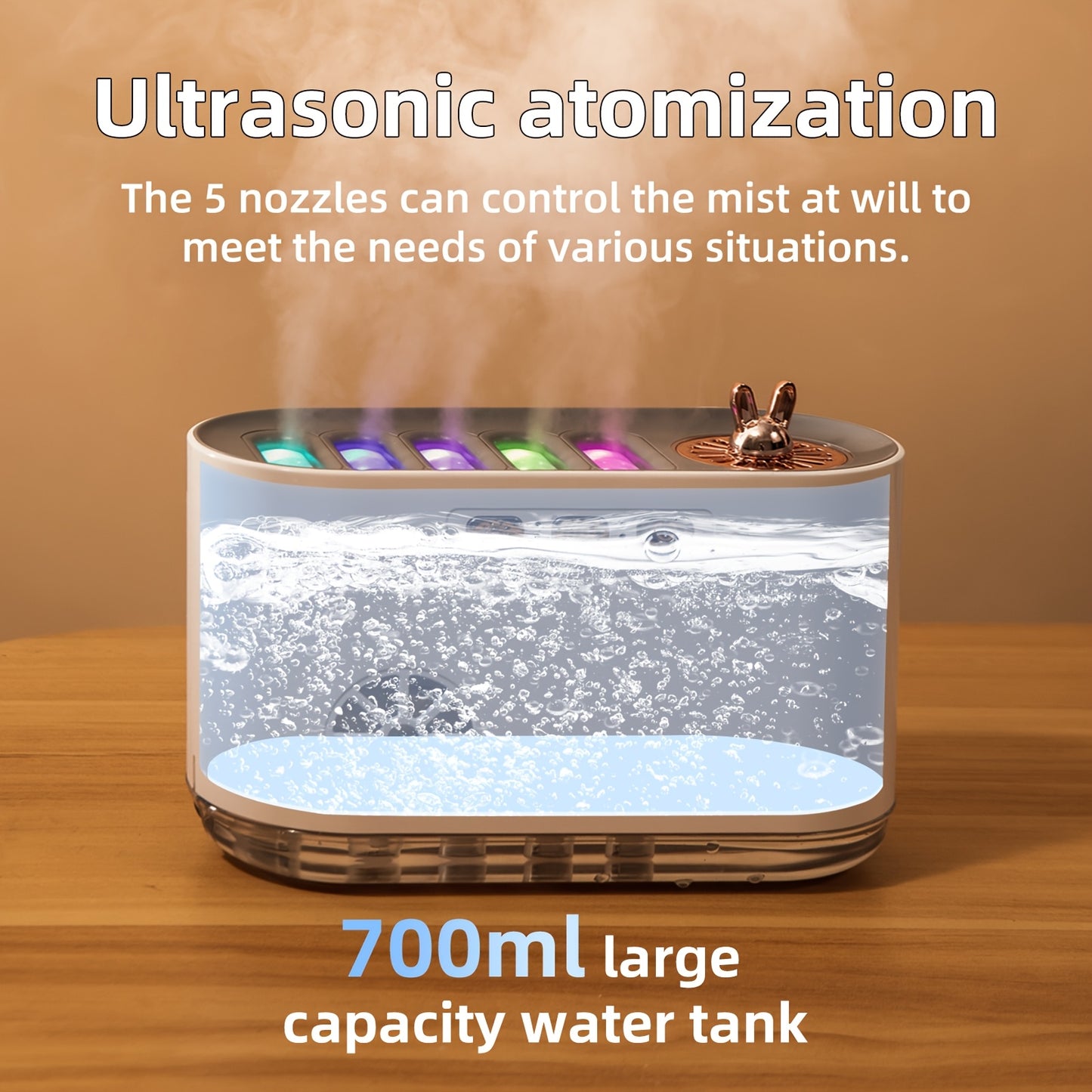 USB Rechargeable Aromatherapy Humidifier With Five Modes