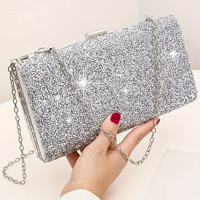 Luxury Rhinestone Evening Bags Set with Jewelry for Parties