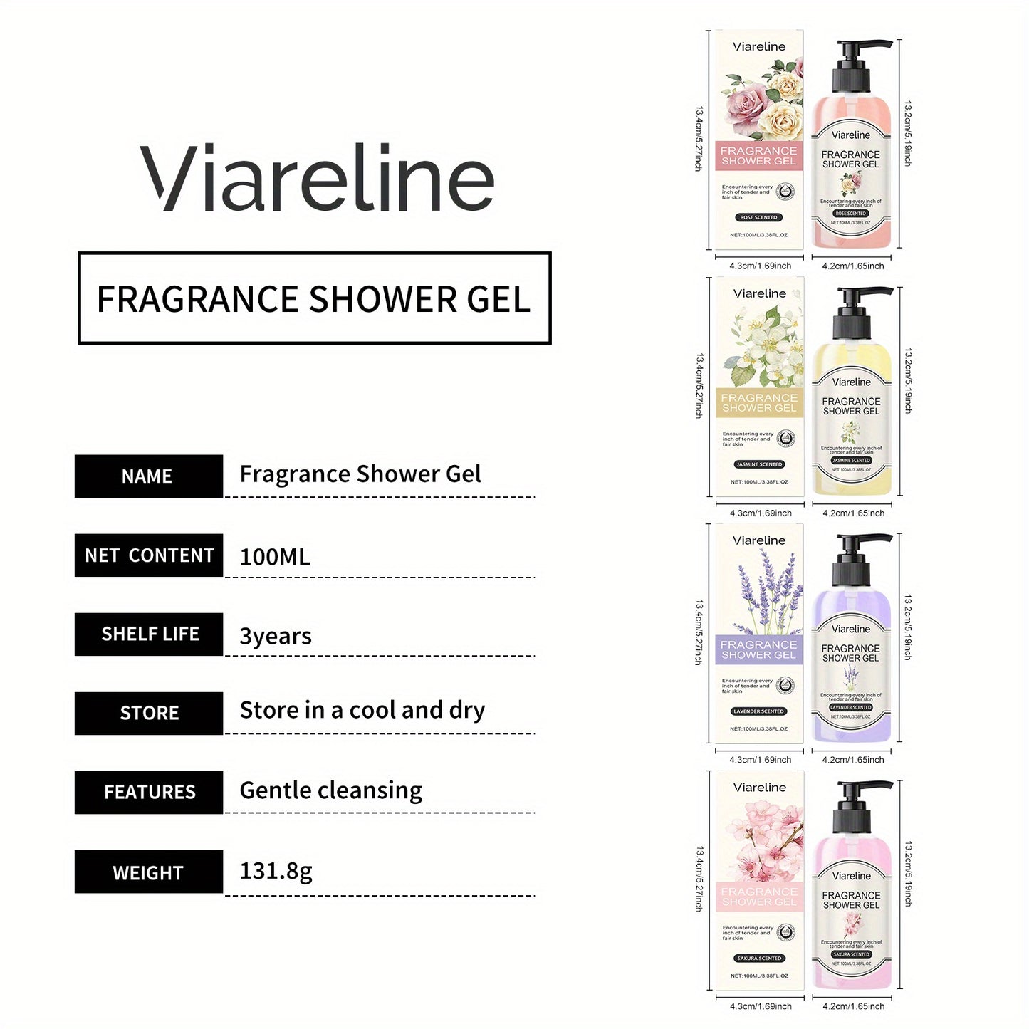 Rose Scented Body Wash with Coconut Oil for Deep Moisturization