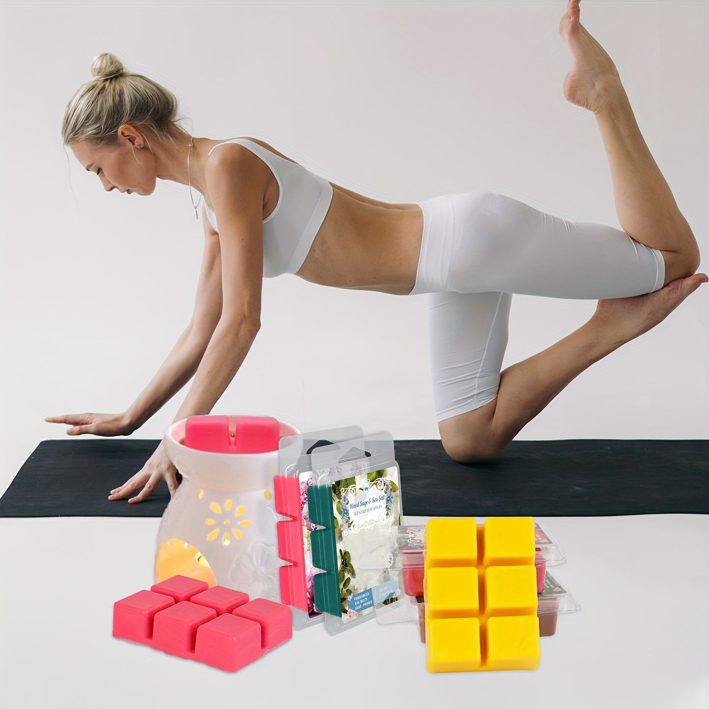 8 New Fragrance Wax Melting Cubes, 8 Different Scents, Long-lasting Fragrance, Soy Wax Cubes, Candle-making Gift Set, Holiday Gift Decoration, for Home And Office, The Wax Cubes Melt to Create A Candle Atmosphere Without Flam