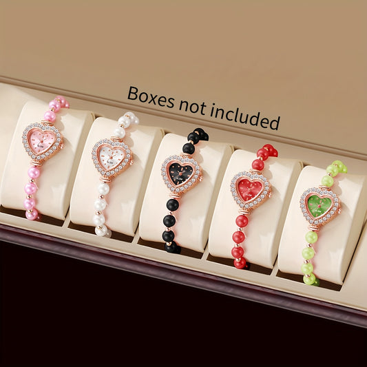 Women’s Fashion Analog Quartz Bangle Watch Set 5 Piece