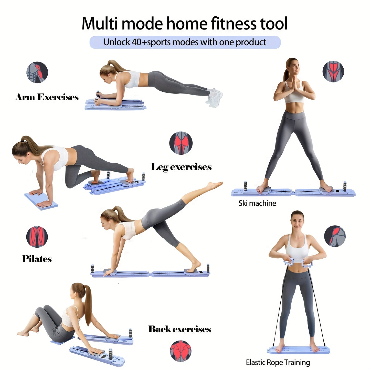 8 In 1 Ab Workout Board Heavy Duty Core Trainer For Home Gym