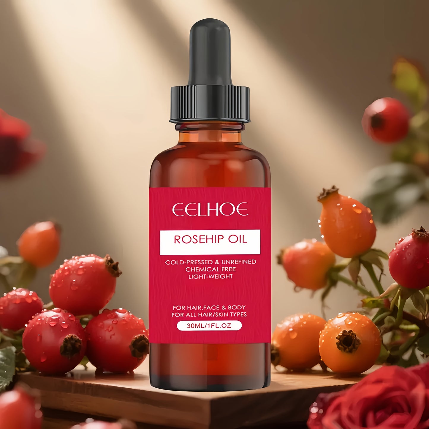 Cold Pressed Rosehip Oil With Jojoba For Face Hair Nails