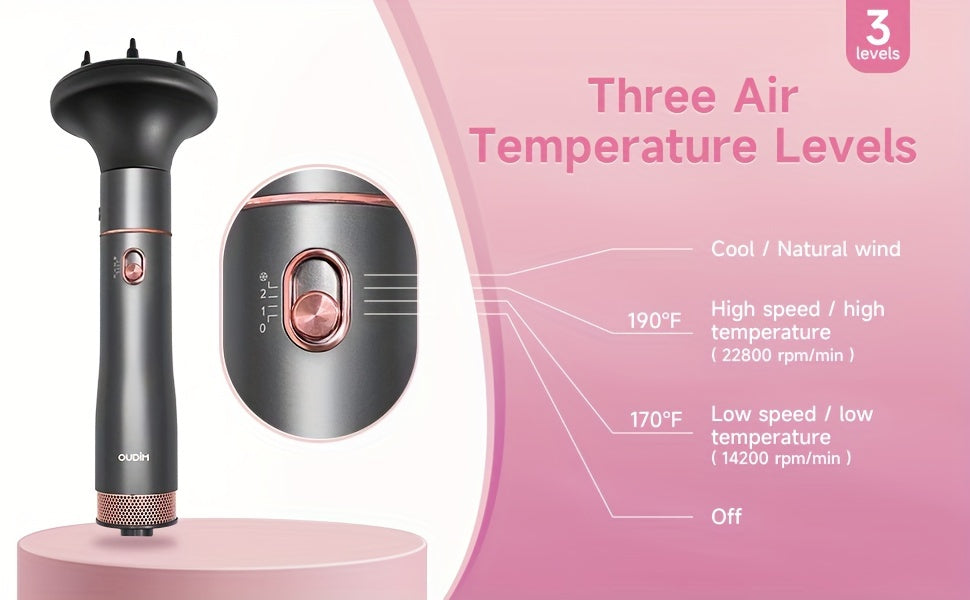 5-in-1 Hot Air Comb Set for Effortless Hair Styling