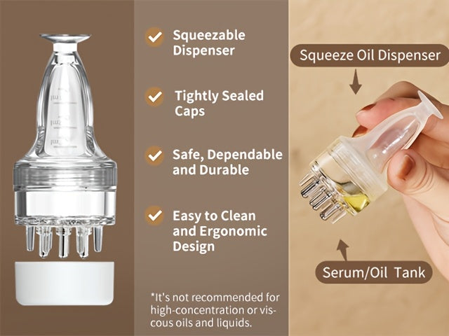 VTS Rosemary Oil Argan Oil Hair Serum Set Scalp Massager