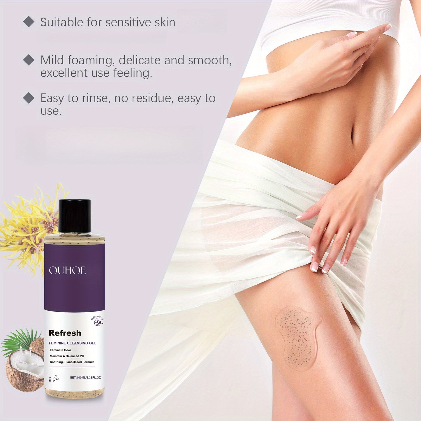 Witch Hazel Bath Gel Trio for Deep Cleansing and Moisturizing