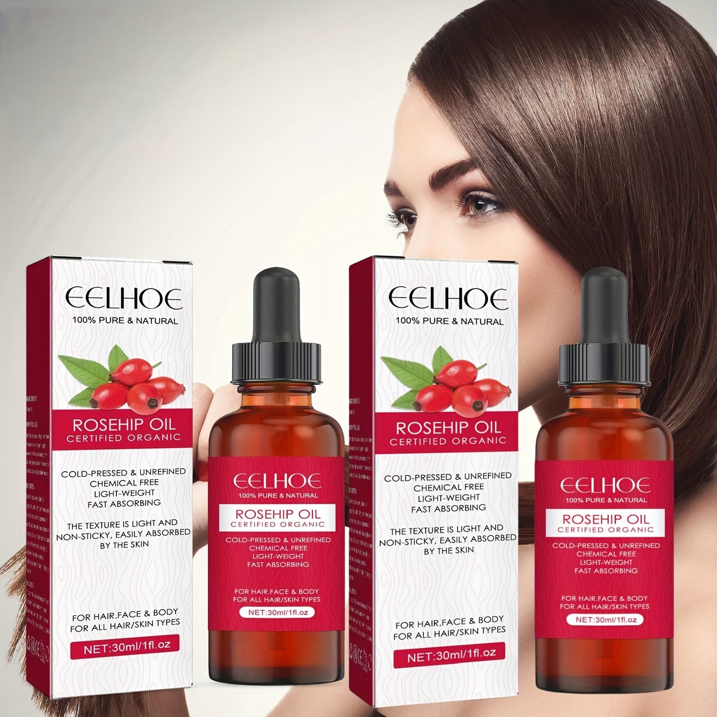 Cold Pressed Rosehip Oil With Jojoba For Face Hair Nails