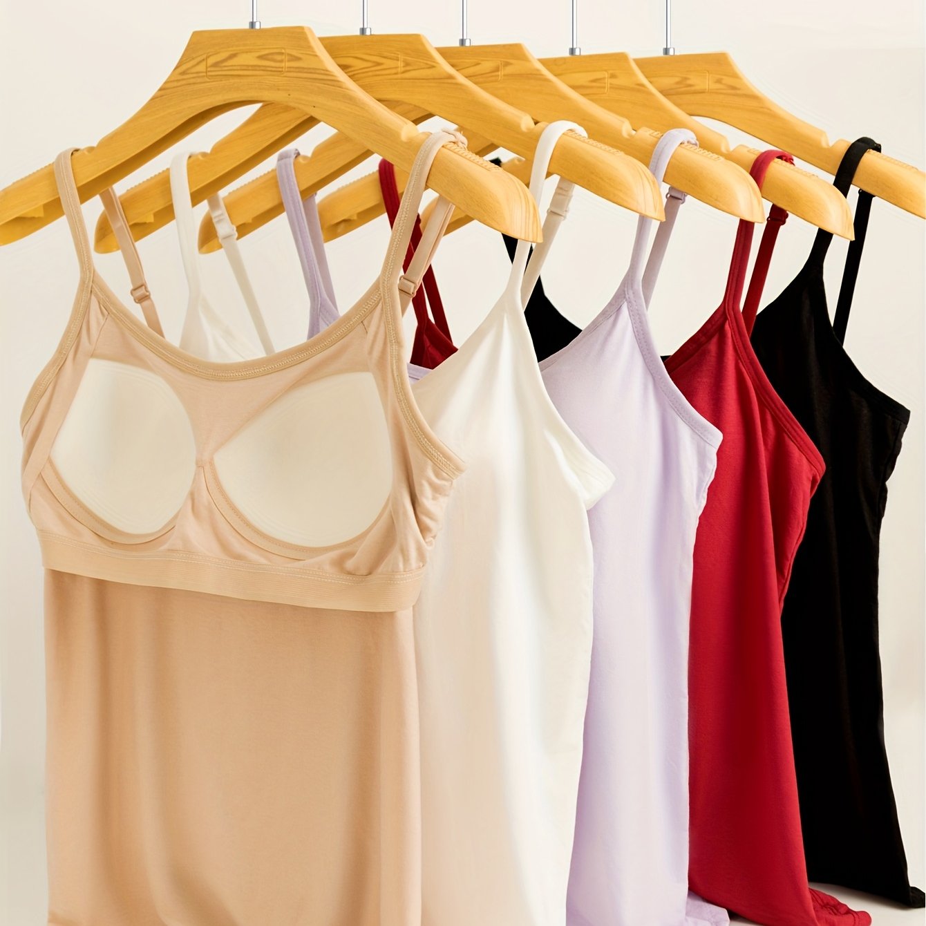 Strapless Bra Top Camisole Set With Built-in Cups