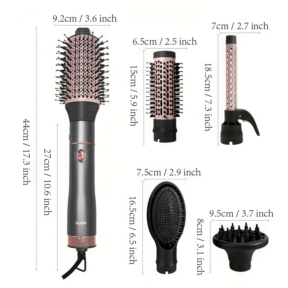5-in-1 Hot Air Comb Set for Effortless Hair Styling