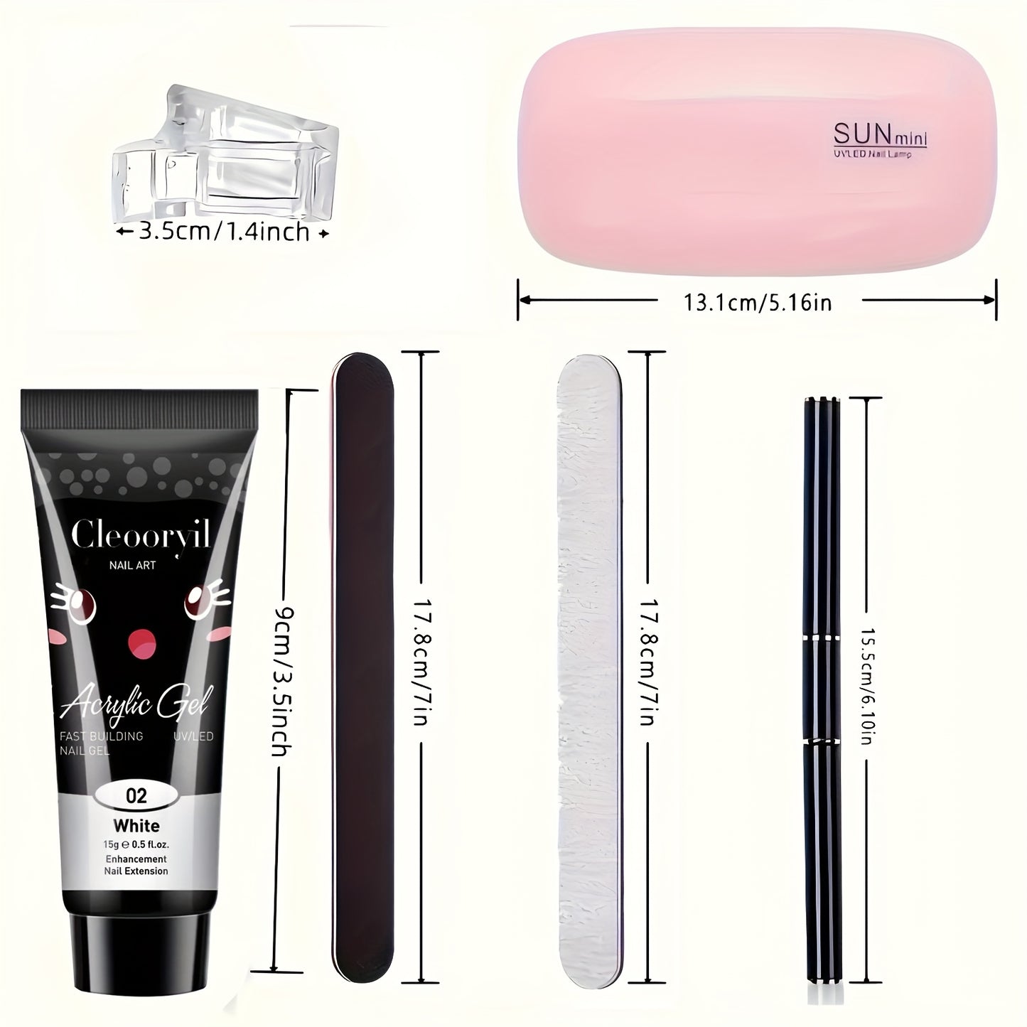 Gel Nail Art Kit Incorporates Lamp Do It Yourself Home