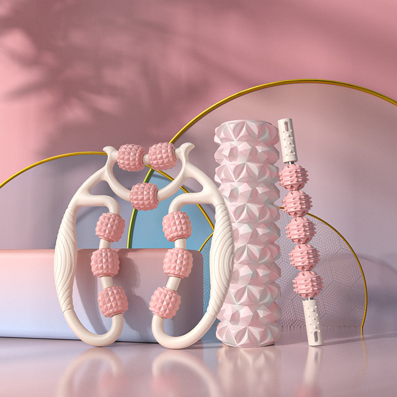 Foam Roller Set 3pcs Pattern Deep Tissue Massage Gear