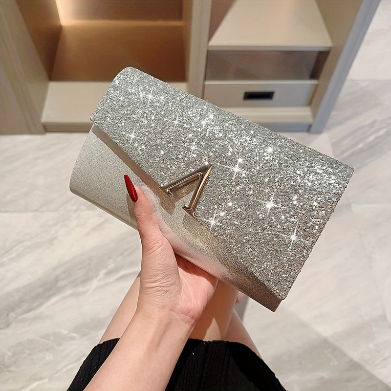 Women's Luxury Rhinestone Clutch Evening Bag with Jewelry Set