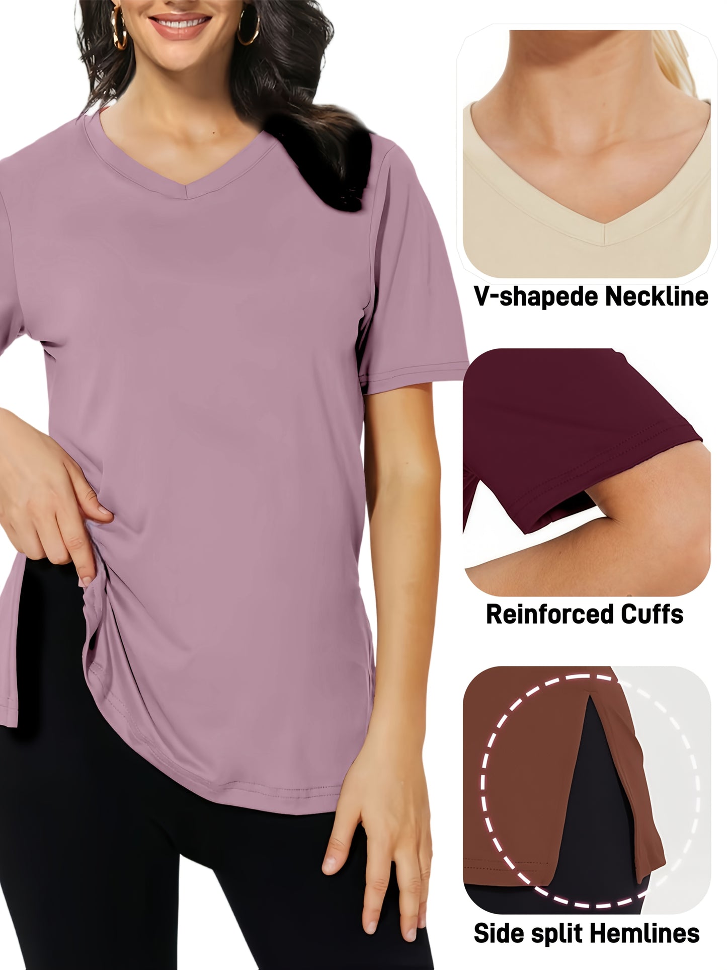 Versatile Women's V-Neck T-Shirt 3-Pack for Everyday Wear