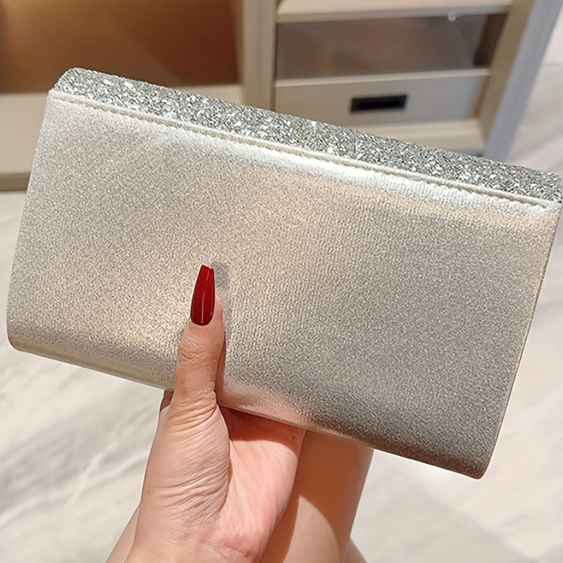 Women's Luxury Rhinestone Clutch Evening Bag with Jewelry Set