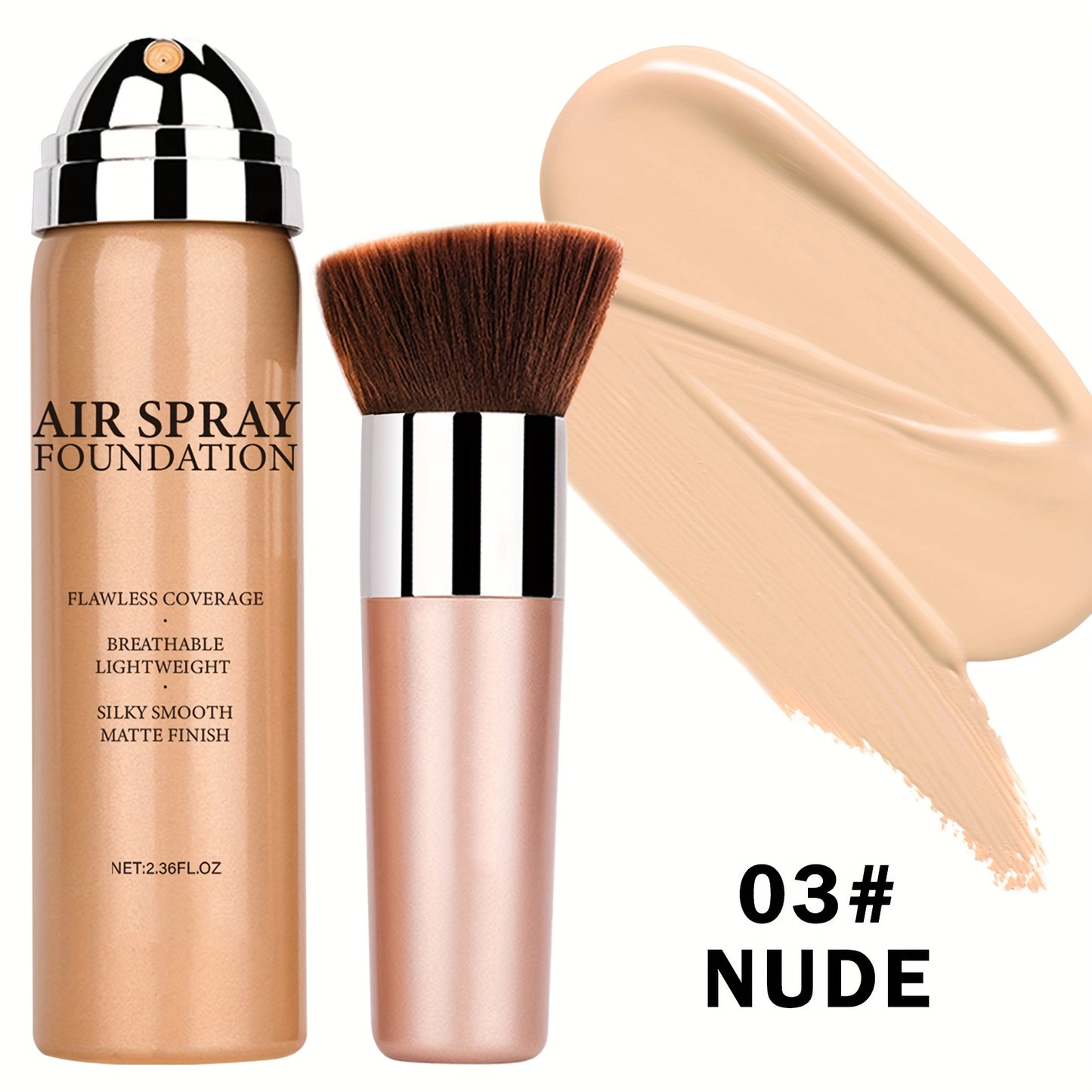 Flawless AirBrush Foundation Smooth Creamy Matte Makeup Kit
