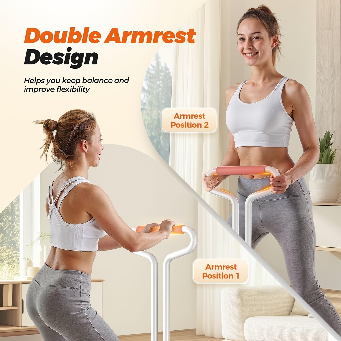 Pink Ski Stepper Trainer, 300lb Load Capacity